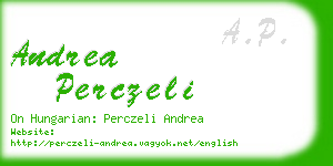 andrea perczeli business card